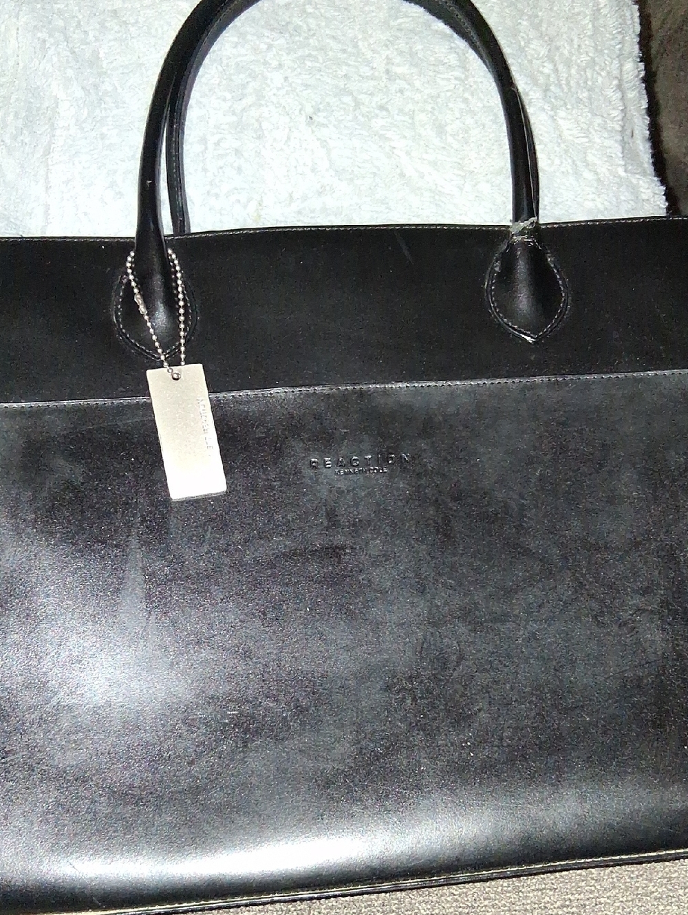 Reaction Kenneth Cole Black Leather Shopper
